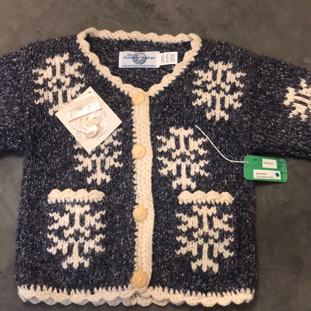 Snowflake sweater cardigan